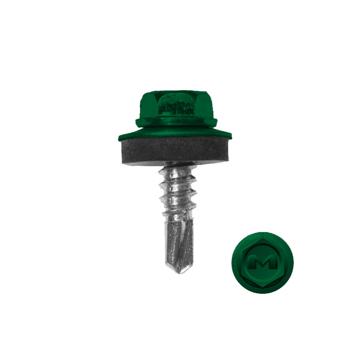 Саморез по металлу Daxmer 5,5х19 (250шт) сверло №3 RAL 6029