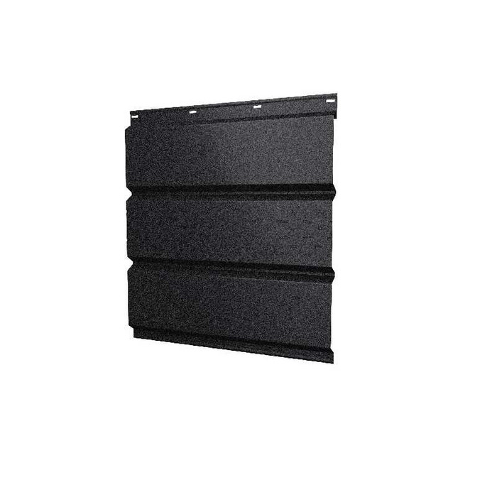 Софит металлический центральная перфорация 0,5 GreenCoat Pural BT, matt с пленкой RR 33 черный (RAL9005 черный)